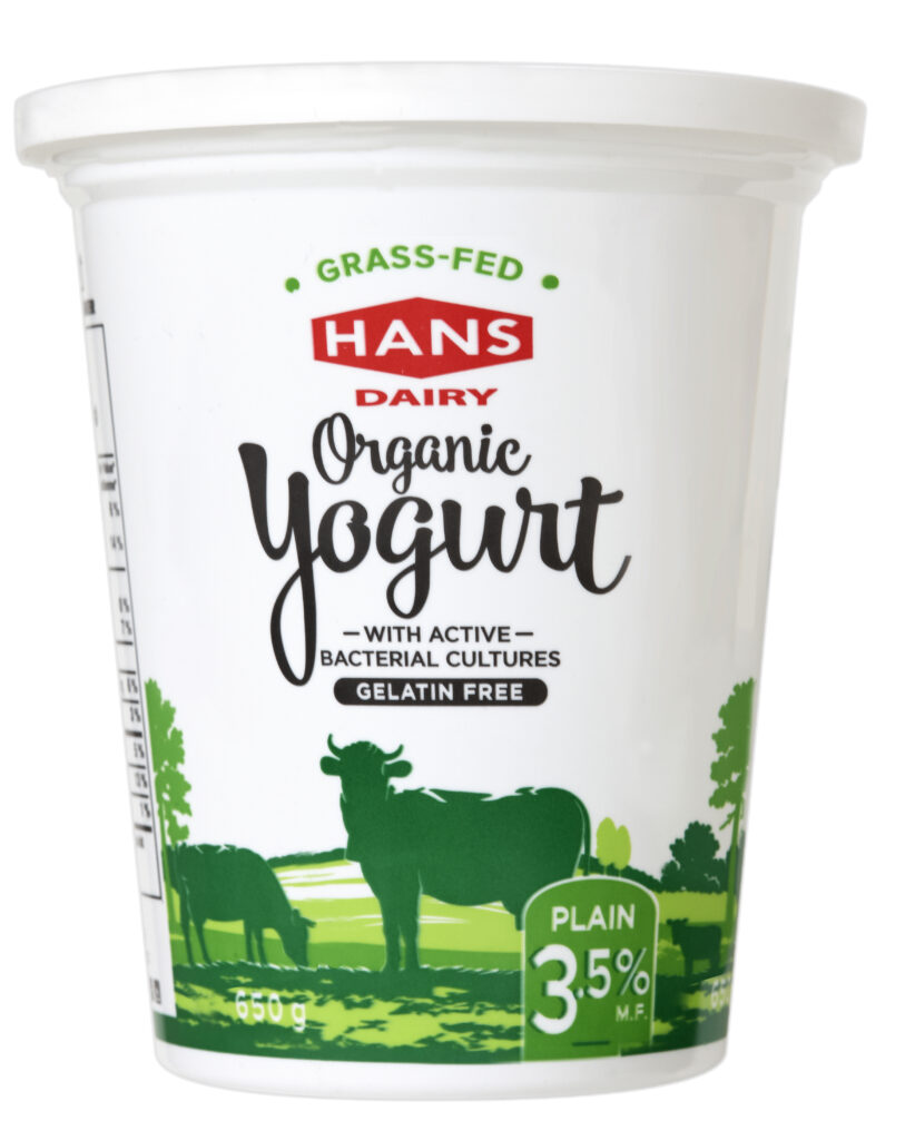 Hans dairy think natural think local think family 